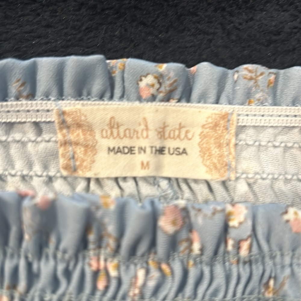 Blue flower pattern skort - Picture 3 of 3